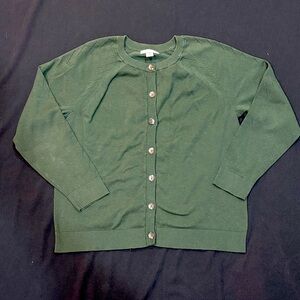 Christopher & Banks Forest Green Cozy Cabincore Fall Winter Cardigan​